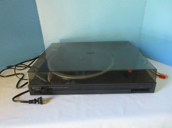 Kenwood KD-291 RC Black Turn Table Record LP Player w/ Cover