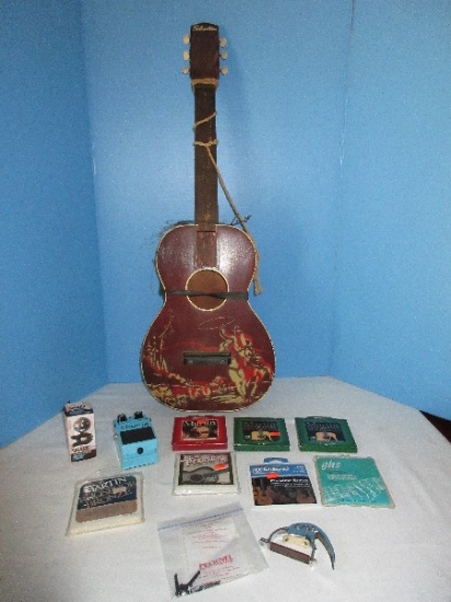 Group - Chorus GE-2 Boss, Snark Clip-On Guitar Tuner, Guitar Strings, Bridge Pegs