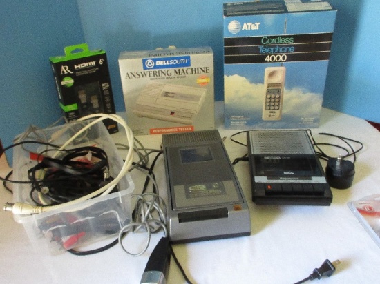 Group - Bell South Answering Machine, AT&T Cordless Telephone, Panasonic Cassette Player