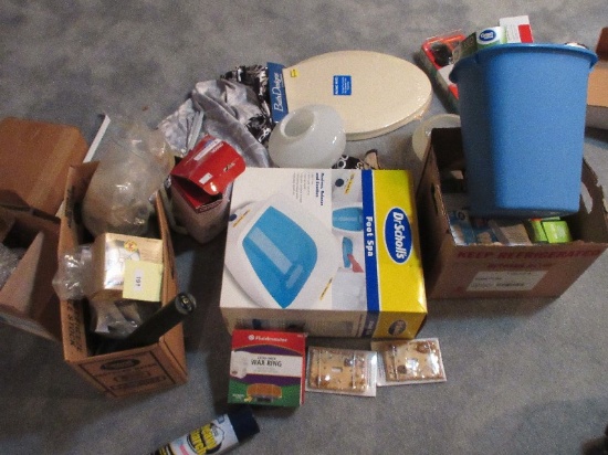 Group - Toilet Seat, Toilet Tank Works, Light Covers, Light Bulbs, Misc. Hardware