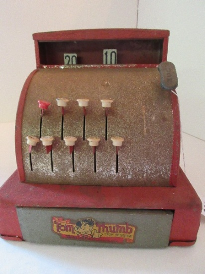 Vintage Metal Tom Thumb Cash Register Toy