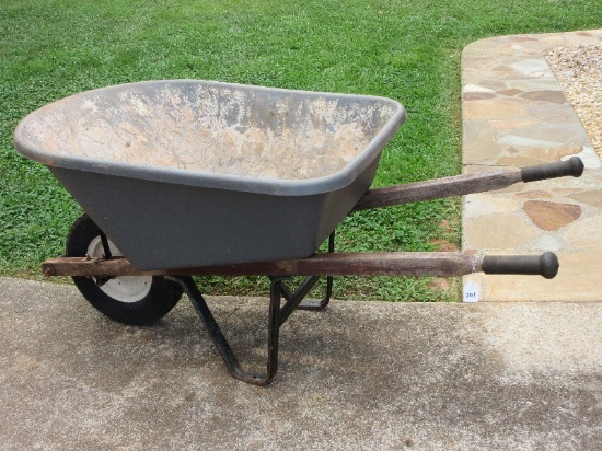 Truetemp Plastic Wheel Barrel Wooden Frame