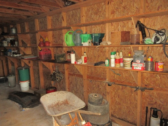 Incredible Deal Sprays, Gas Cans, Old Wheel Barrow, Tires, Jackets, Trash Cans, Etc.