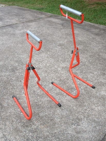 2 Adjustable Rolling Table Saw Stands/Roller Stands
