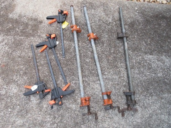 Group 12" Ratchet Bars & Metal Pipe Clamps