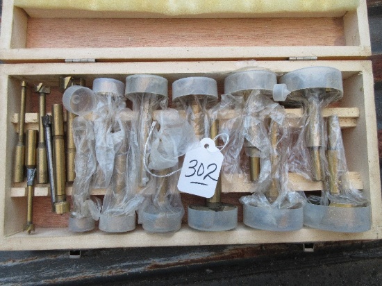 Set - Brass Forstner Drill Bits in Wood Case