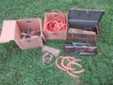 Super Deal Vintage Craftsman Tool Box, Drop Cords, Wrench, Shears, Rasp