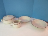 5 Serving Pieces - Japan Fine Imported Stoneware Elegance II Collection