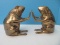 Vintage Pair - Brass Figural 6 1/4