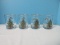 Set - 4 Spode Christmas Tree Pattern Glassware Double Old Fashioned Drinkware Set Gold Trim