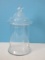 Hand Blown Glass Apothecary Jar w/ Finial Lid