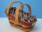 Adorable Longaberger Basket Hand Woven 4th of July Small Double Handle Basket