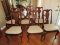 8 Mahogany Queen Anne Style Urn Splat Back Dining Chairs