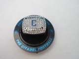 Citadel Football 2015 SOCON Champions Honor Duty Bull Dogs 6-1 Men's Ring