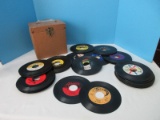 Collection Vinyl Singles 45's Records w/ Case