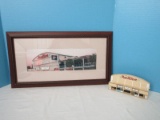 Shelia's Collectibles Myrtle Beach Pavilion Wooden Figurine & Artist Signed Teena S. DeBerry