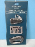 Sterling Goods Survival Tool Set Stainless Steel 3 Multi-Tools