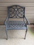 Patio/Garden Arm Chair Cast Aluminum Classic Design Pierced Scrollwork