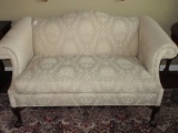 Exquisite Camel Back Settee Mahogany Claw & Ball Foot Carved Knee Traditional Style