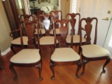 8 Mahogany Queen Anne Style Urn Splat Back Dining Chairs