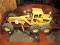 Vintage Tonka Toy Yellow Metal/Black Tractor  w/ Plow