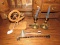 Misc. Lot - Wooden Miniature Spindle, Metal Candle Snuffers