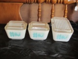 Vintage Pyrex Amish Butterprint Pattern Oven Dishes 1 1/2pt, Two 1 1/2 Cups
