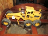 Vintage Tonka Toy Yellow Metal/Black Tractor  w/ Plow