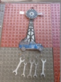 Vintage Metal Wrench Wind Chime, Truck/Windmill Décor