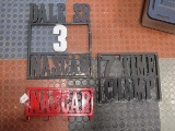 Lot - Metal NASCAR Coat Hanger, 7 Time Champ Metal Sign, Dale SR Wall Sign Décor