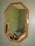 Wooden Frame Wall Mounted Mirror
