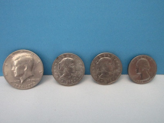 Coin Collection 19776-1976 Bicentennial Kennedy Half Dollar, Washington Bicentennial Quarter