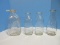 Collection 3qt Vintage Glass Milk Bottles & Half Gallon w/ Plastic Handle
