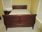 Broyhill Furniture Maison Lenoir Collection Cherry Finish Traditional Queen Size Sleigh Bed