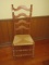 Colonial Style Maple Ladder Back Chair w/ Woven Rush Seat & Finials