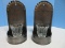 Charming Pair Country Cottage Tin Punch Heart & Scalloped Candle Wall Sconces