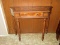 Simulated Wood Grain Entry/Console Table w/ Drawer Burled Finish Accent