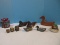 Figurines Collection 2 Resin Ducks, 3 Brass Figural Owls 2