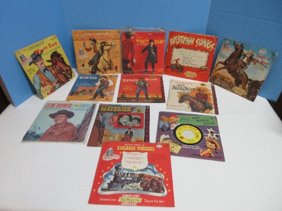 Rare Collection 12 Vinyl Singles 45 RPM Children's Western Music Americana