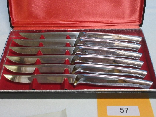 Set - 6 Carvel Hall Cutlery Steak Knife Modern Design in Presentation Box