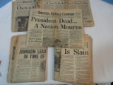 Vintage Newspaper ephemeral Bristol Herald Courier 11-'63 Kennedy