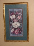 The Art Gallery Magnolias & Pink Dogwood Foliate Spray Print Attributed to Helen Brown