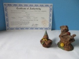 2 Collectible Pecan Resin Figurines 
