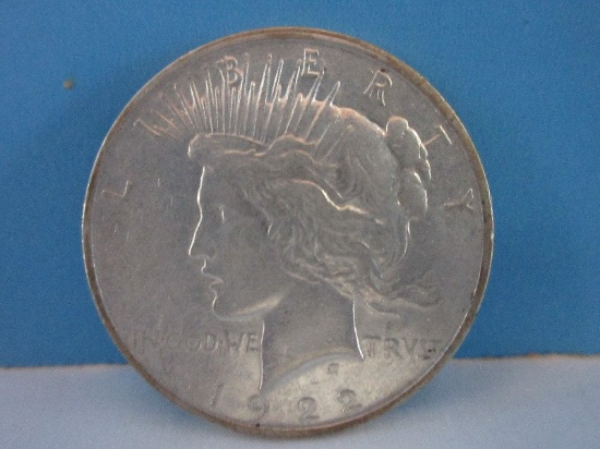 1922 Peace Silver Dollar Coin Denver Mint Mark 90% Silver