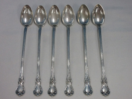 6 Towle Sterling Old Master Pattern 7 7/8" Iced Teaspoons