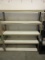 Beige Metal Heavy Duty Storage Utility Shelf Unit w/ White Shelves Insets