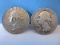 2 Silver Washington Quarters Coins Denver Mint Mark 1952 & 1963