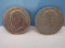 2 Eisenhower Ike 1971 One Dollar Coins Mint Mark Denver