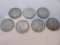 7 Roosevelt Silver Dime Coins 2 Are 1958 w/ 1 Having Denver Mint Mark