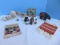 Collection Native American/Mexican Pottery Figurines, Boar Hog Family, Black Bear Signed
